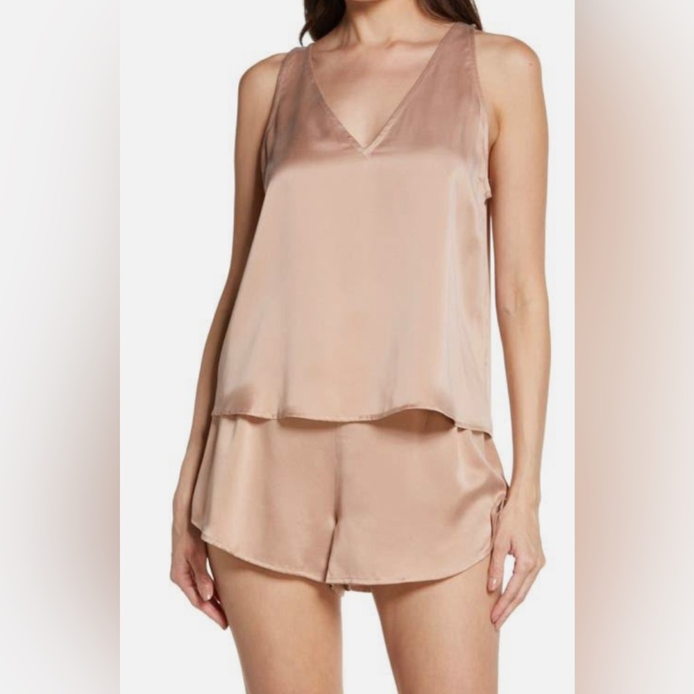 NWOT Lunya Washable Silk Tank Set in tan